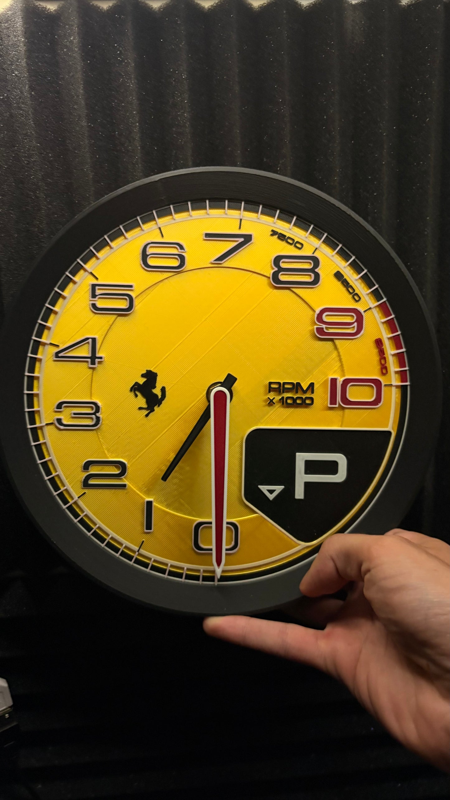 NEW FERRARI DIGITAL TACH WALL CLOCK STL TO 3DPRINT