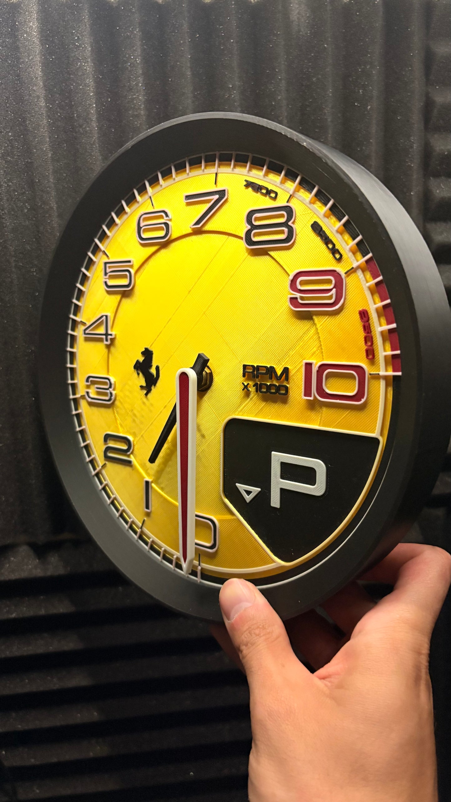 NEW FERRARI DIGITAL TACH WALL CLOCK STL TO 3DPRINT