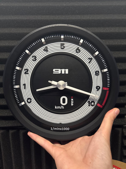 Porsche 992 RevClock COLLECTION STL 3MF Wall Clock DIGITAL FILE