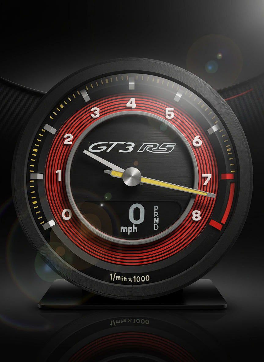 Porsche 992 RevClock COLLECTION STL 3MF Wall Clock DIGITAL FILE