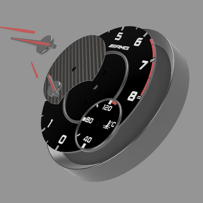 AMG Mercedes STL FILE Tachometer Wall Clock