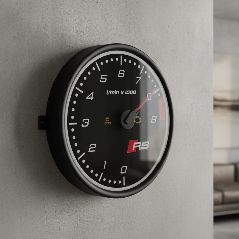 AUDI RS WALL CLOCK STL 3MF DIGITAL FILE FOR 3D PRINT