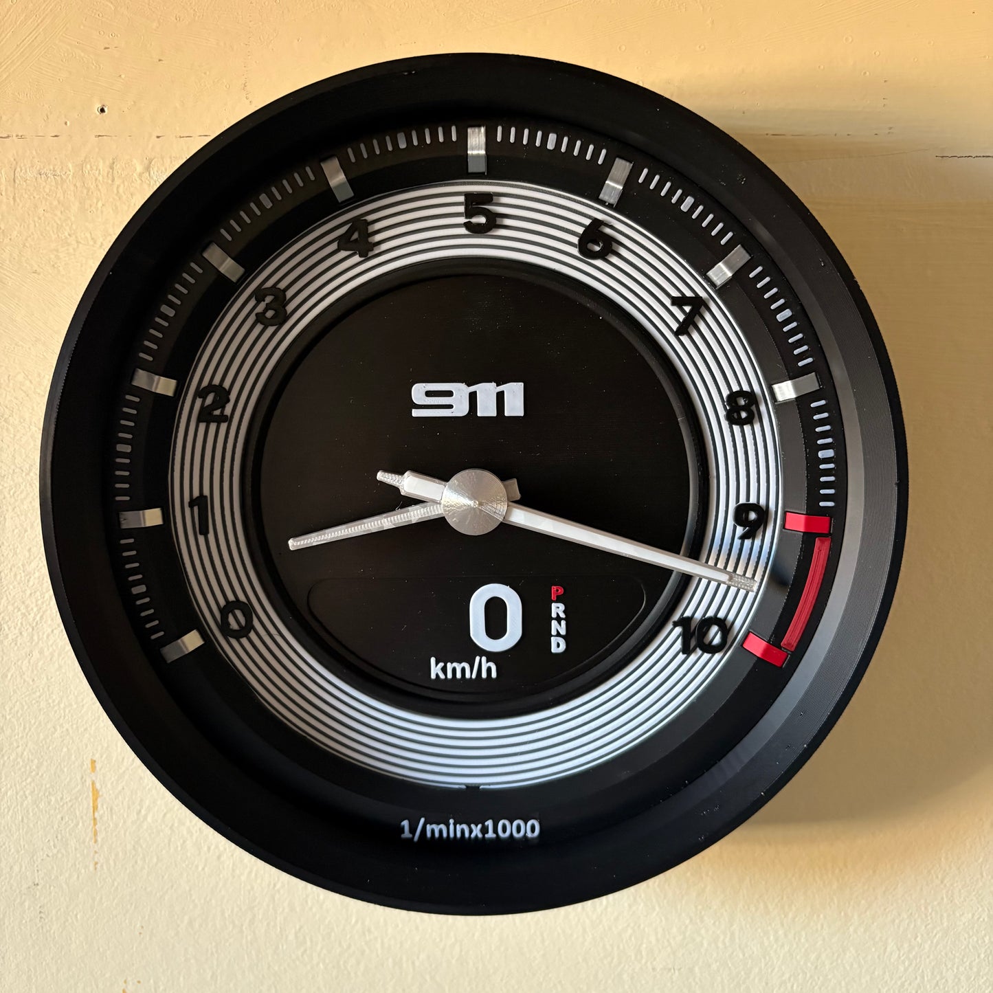 Porsche 992 RevClock COLLECTION STL 3MF Wall Clock DIGITAL FILE