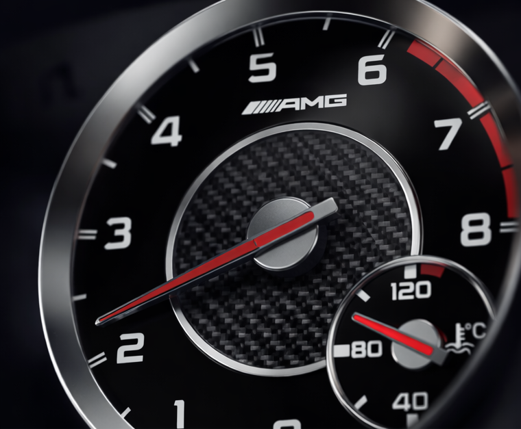 Mercedes AMG Tachometer Wall Clock