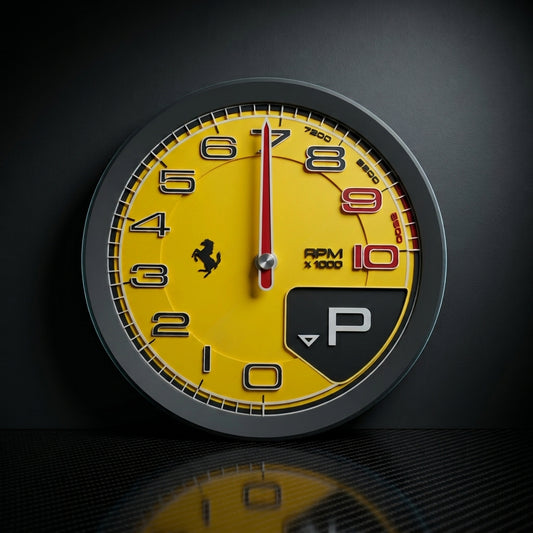 NEW FERRARI DIGITAL TACH WALL CLOCK STL TO 3DPRINT