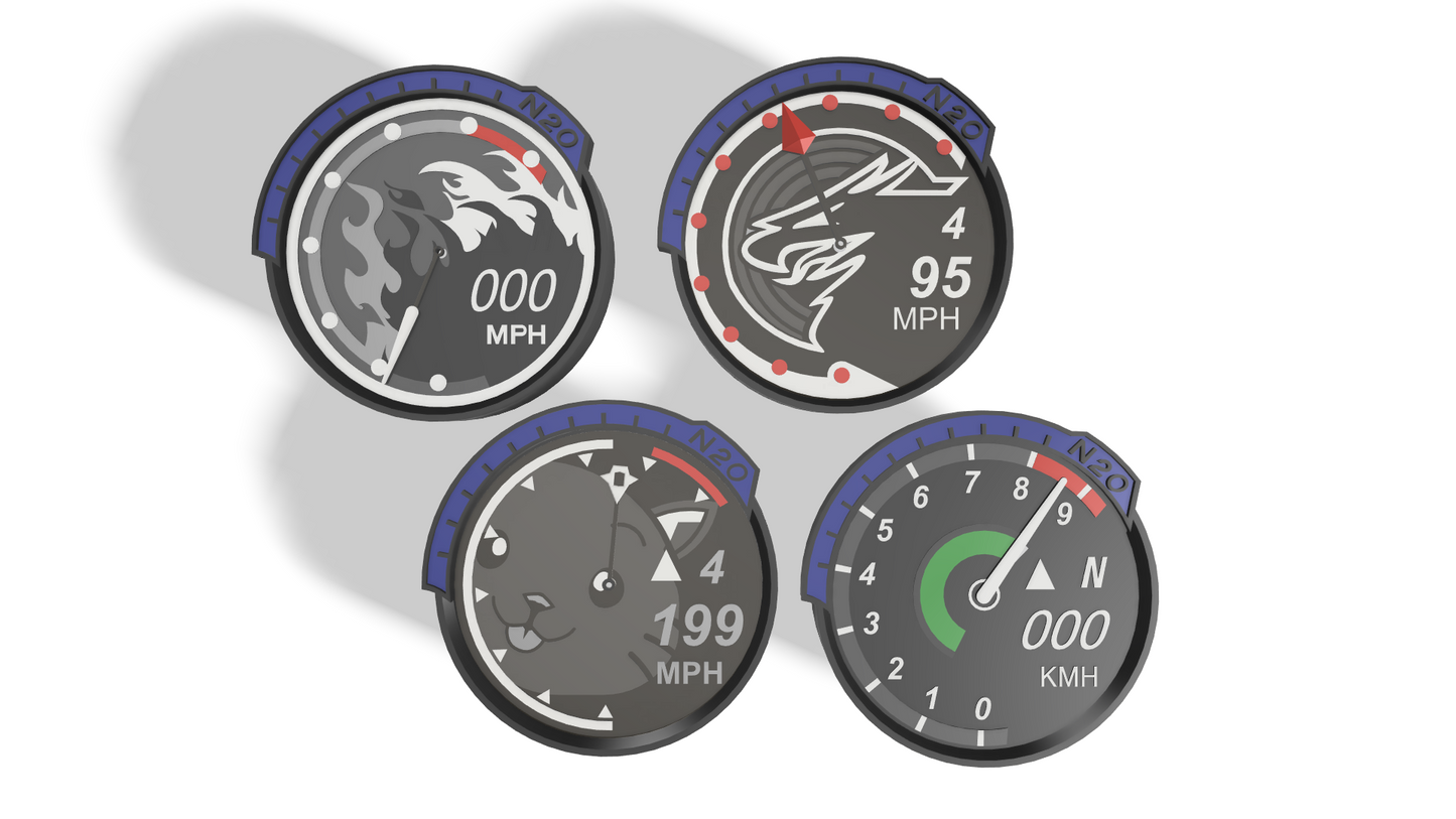 Need For Speed U2 TUNER BUNDLE Tachometer Clock – (4 Designs Bundle)