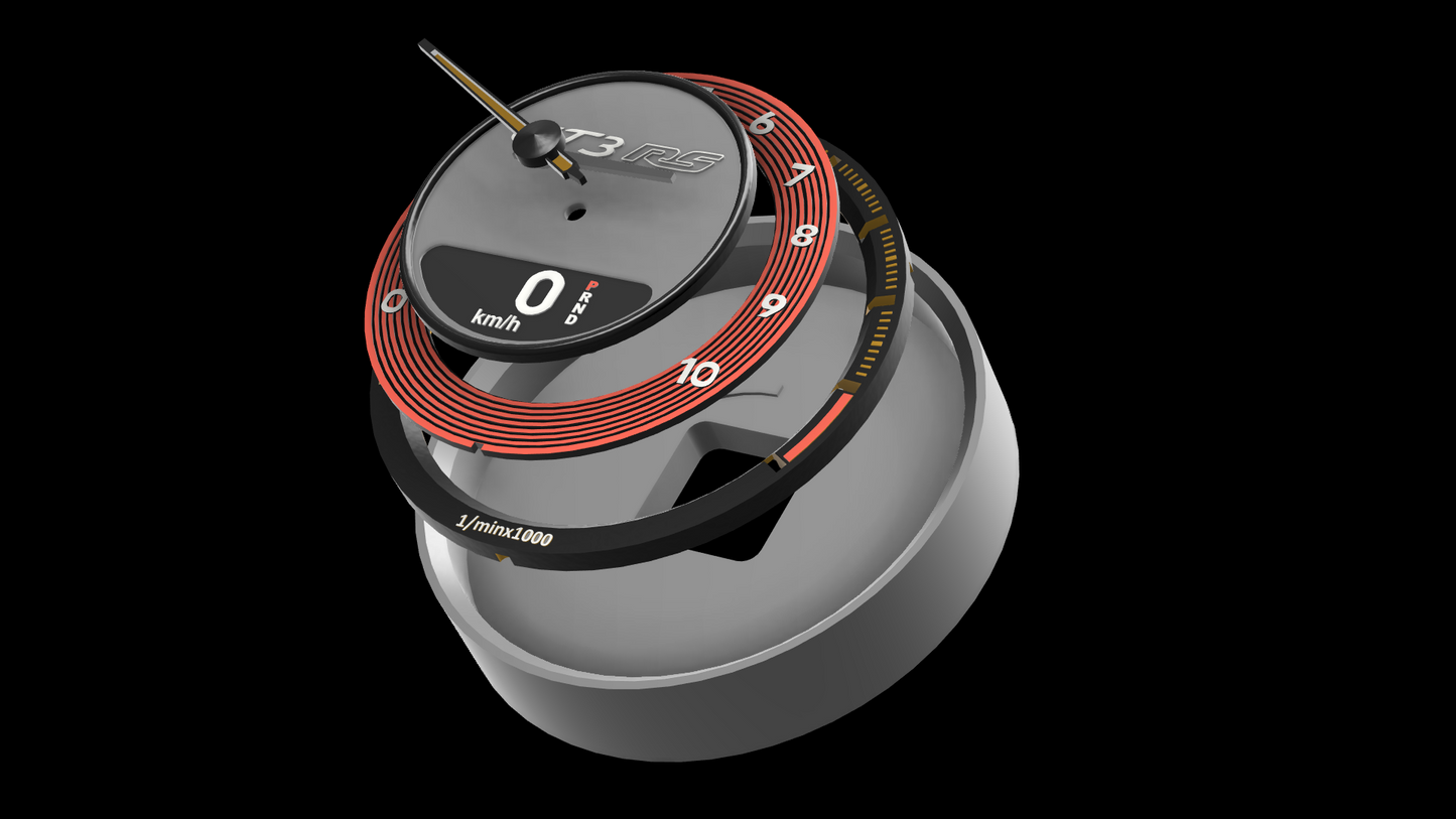 Porsche 992 RevClock COLLECTION STL 3MF Wall Clock DIGITAL FILE