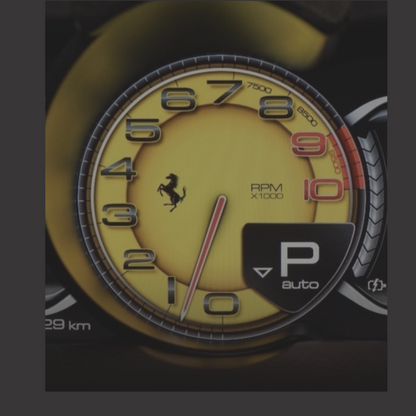 NEW FERRARI DIGITAL TACH WALL CLOCK STL TO 3DPRINT