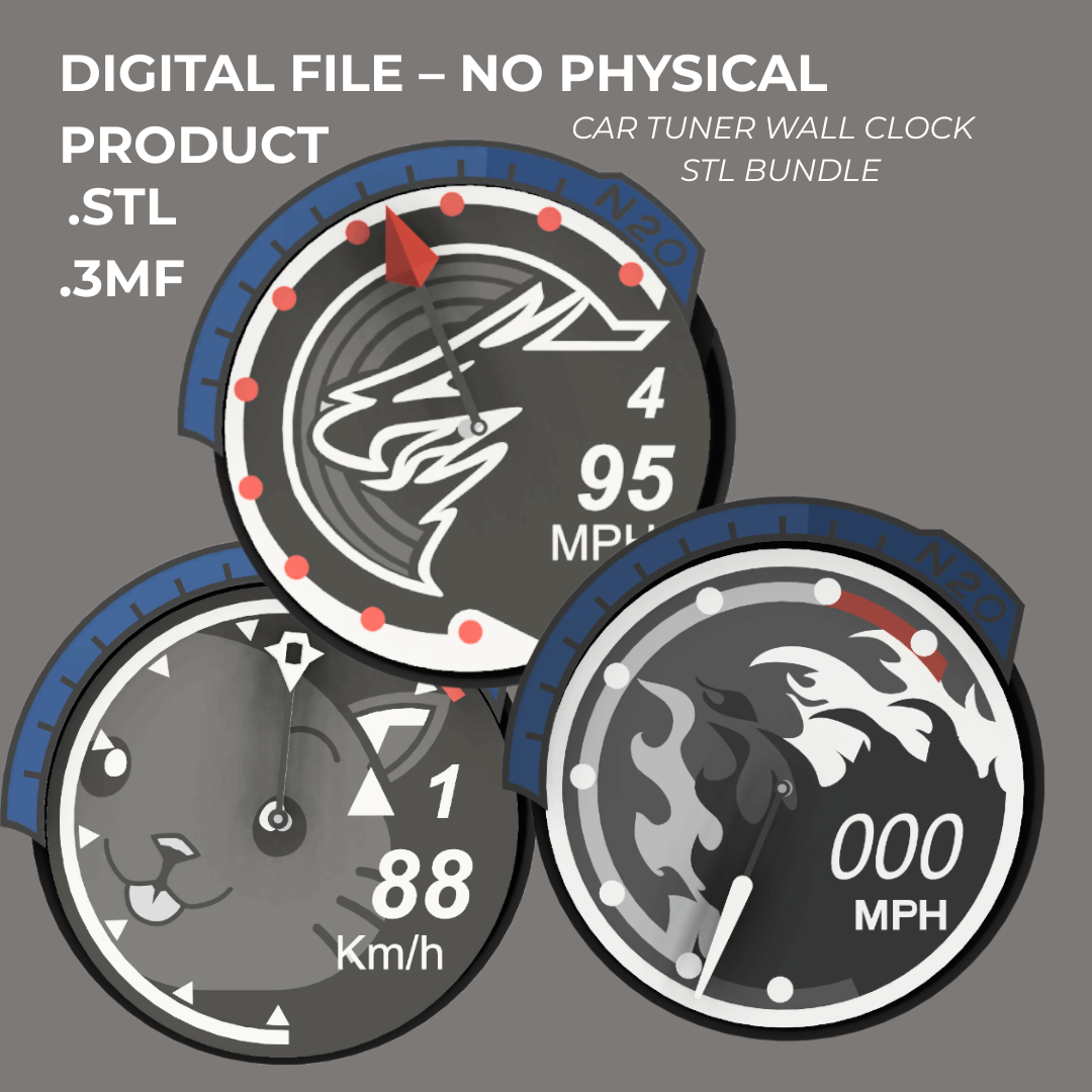 Need For Speed U2 TUNER BUNDLE Tachometer Clock – (4 Designs Bundle)