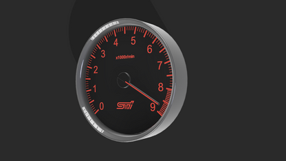 Subaru STI Tachometer – File Digitale STL / 3MF Wall Clock