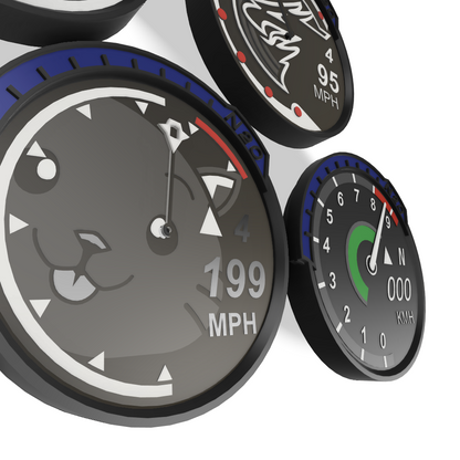 Need For Speed U2 TUNER BUNDLE Tachometer Clock – (4 Designs Bundle)