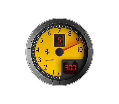 FERRARI F430 Scuderia Inspired Tachometer Wall Clock
