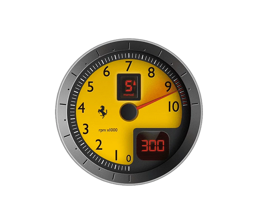 FERRARI F430 Scuderia Inspired Tachometer Wall Clock