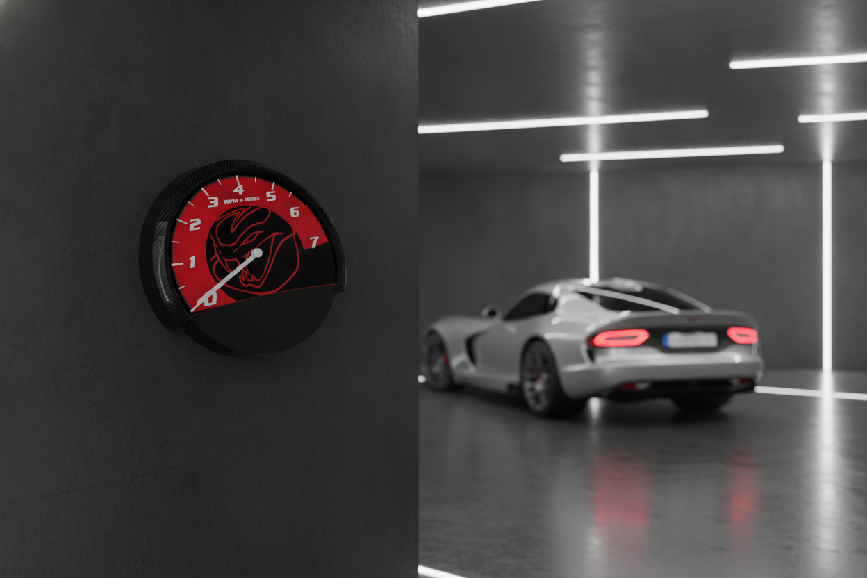 DODGE VIPER WALL CLOCK STL 3MF DIGITAL FILE FOR 3D PRINT